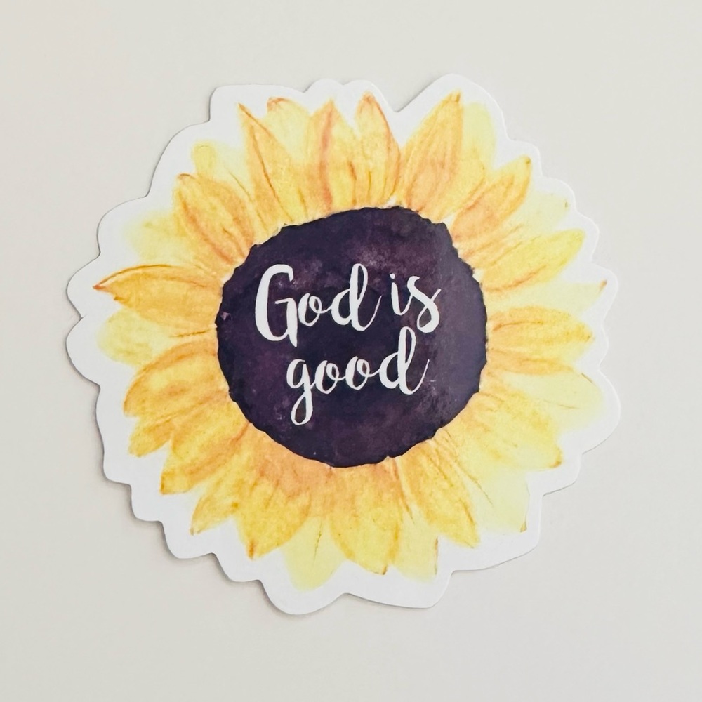 10/$10 God Is Good Sunflower Sticker